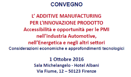 L’ ADDITIVE MANUFACTURING PER L’INNOVAZIONE PRODOTTO