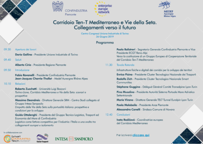 Cluster Trasporti partecipa alla conferenza “Corridoio Ten-t Mediterraneo e Vie della Seta – Collegamenti verso il futuro”