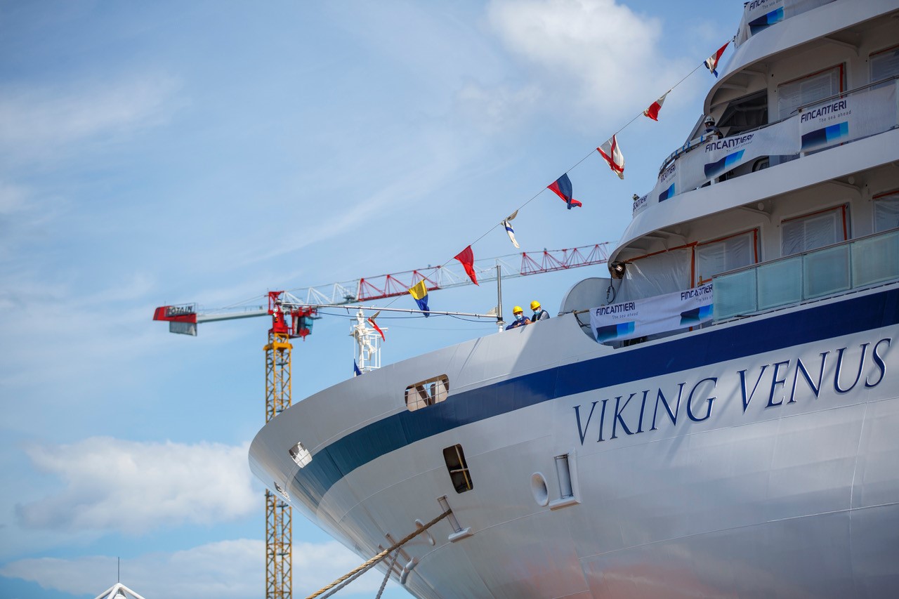 Fincantieri, varata ad Ancona “Viking venus”