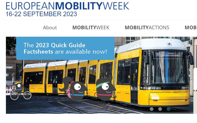 Torna la Settimana europea della mobilità: appuntamento dal 16 al 22 settembre 2023